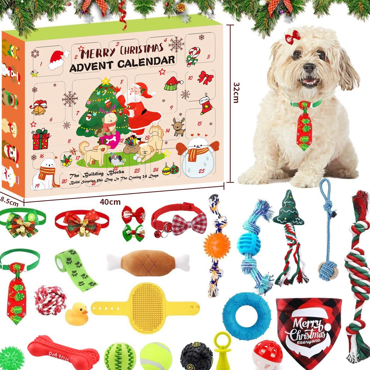 Christmas Advent Calendar for Pet Lovers Cat & Dog Surprise Blind Box Countdown Gift for Animal Lovers - MyFaceSocksAU
