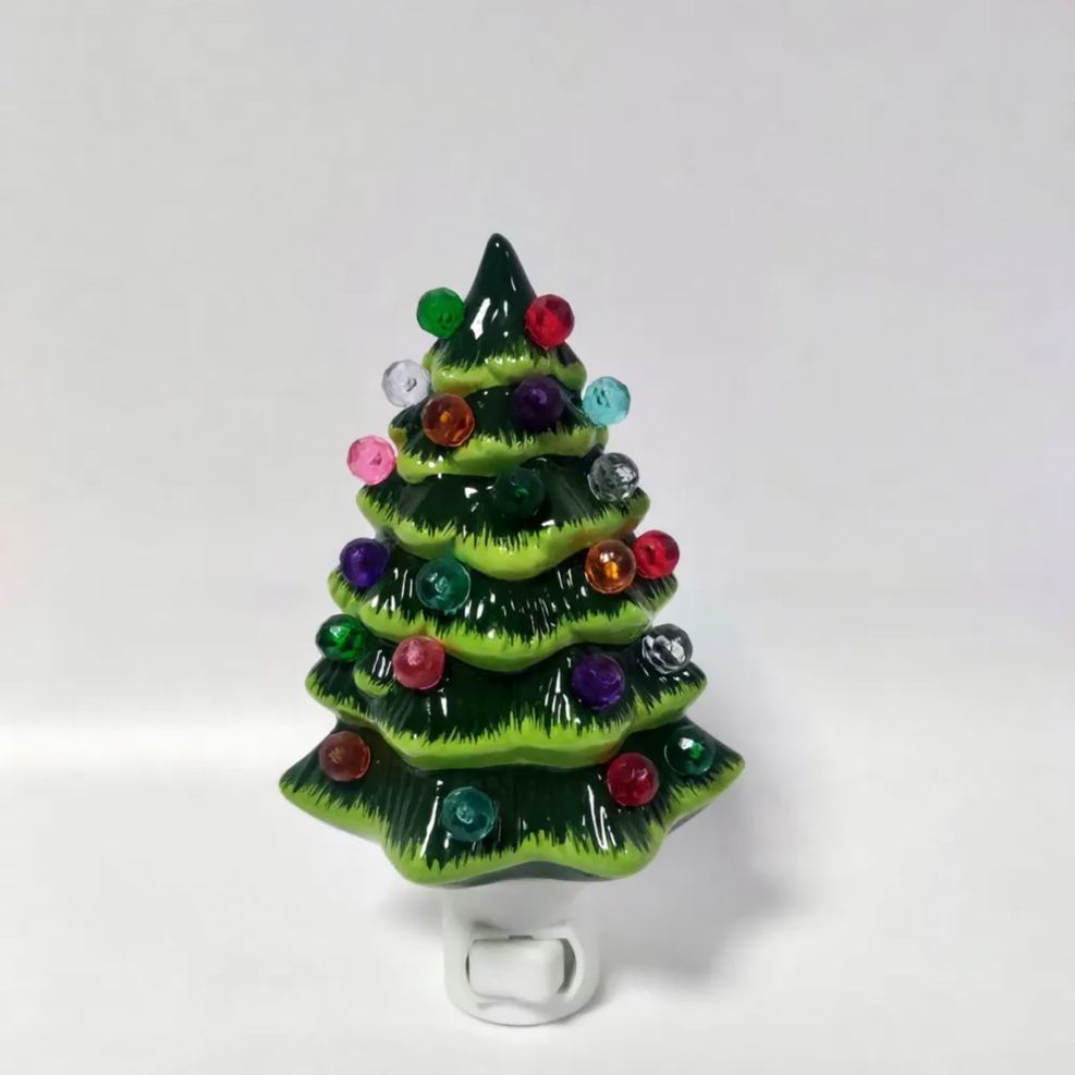 Christmas Tree Ornament Decor Creative Resin Christmas Decoration for Home Yard & Holiday Display US Plug Version - MyFaceSocksAU