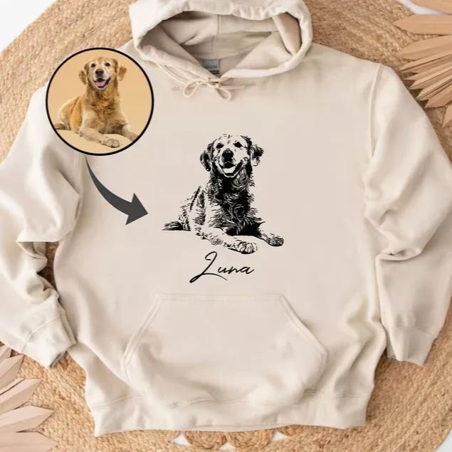Custom Photo Hoodie, Personalized Hoodie, Dog Mom Christmas Gifts, Dog Owner Hoodie, Personalized Dog Owner Gift, Custom Photo Print Cat Dad - MyFaceSocksAU