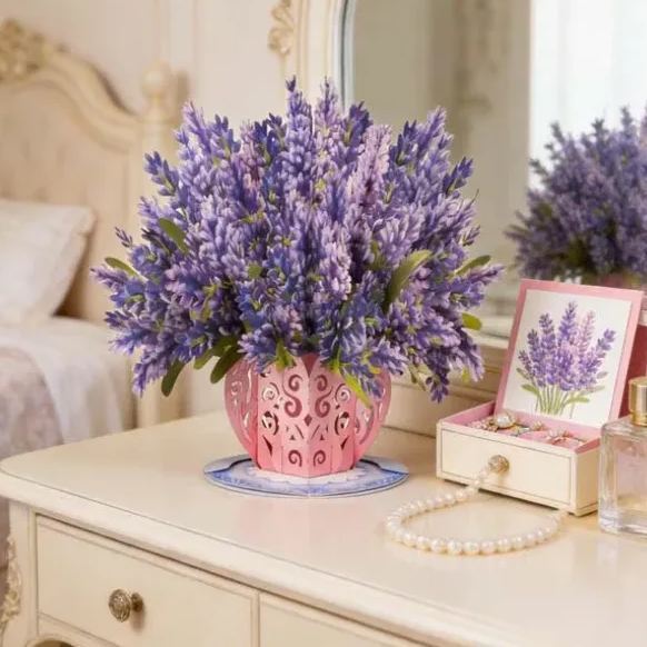 Forever-Blooming 3D Flower Pop-Up Card– Personalized Love Message & Everlasting Bloom - MyFaceSocksAU