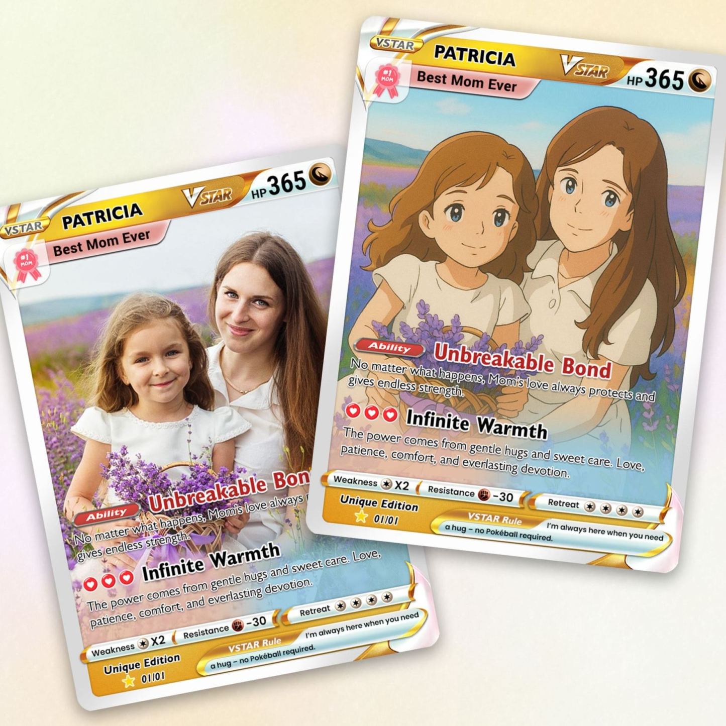 Inspired Personalized Card for Mom Mother's Day Custo Card Mommy Card Customizable Trading Gift - MyFaceSocksAU