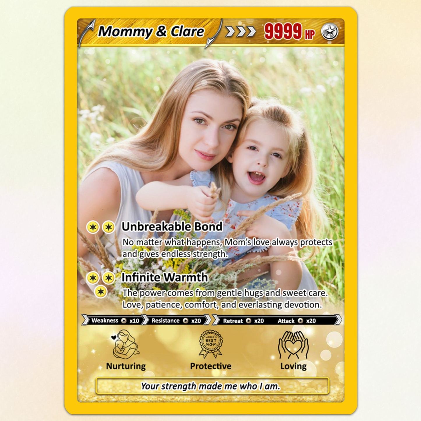 Mother's Day Custom Card Mommy Card Anime-Inspired Personalized Card for Mom - MyFaceSocksAU