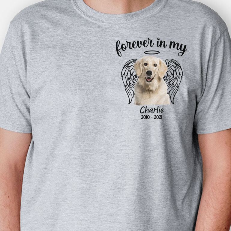 Forever In My Heart, Personalized Shirt, Memorial Gifts, Custom Photo - MyFaceSocksAU