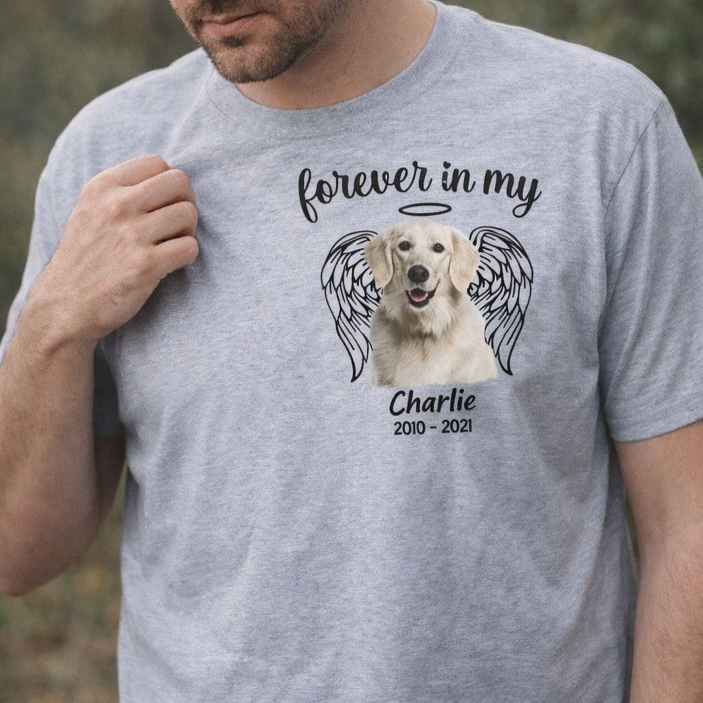 Forever In My Heart, Personalized Shirt, Memorial Gifts, Custom Photo Tshirt