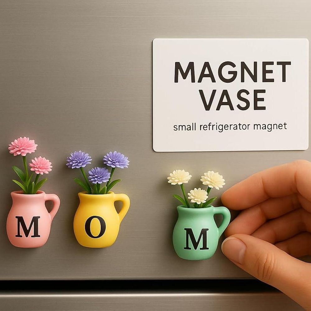Mini Vase Magnets for Fridge - Mothers Day Mom Gifts from Daughter, Unique Birthday Gifts for Mom from Son, - MyFaceSocksAU