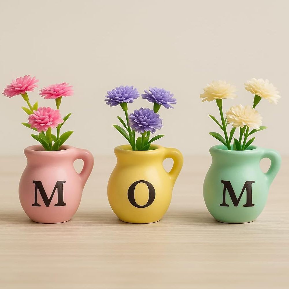 Mini Vase Magnets for Fridge - Mothers Day Mom Gifts from Daughter, Unique Birthday Gifts for Mom from Son, - MyFaceSocksAU