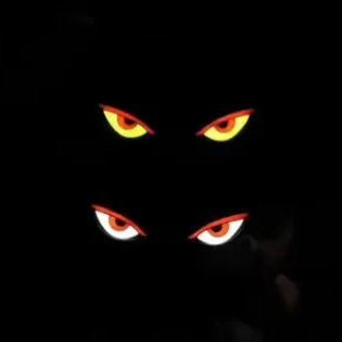Solar Demon Eye LED Car Window Light – Motion Activated Scary Eyes Sticker, Waterproof Auto Exterior Decoration