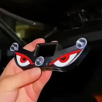 Solar Demon Eye LED Car Window Light – Motion Activated Scary Eyes Sticker, Waterproof Auto Exterior Decoration