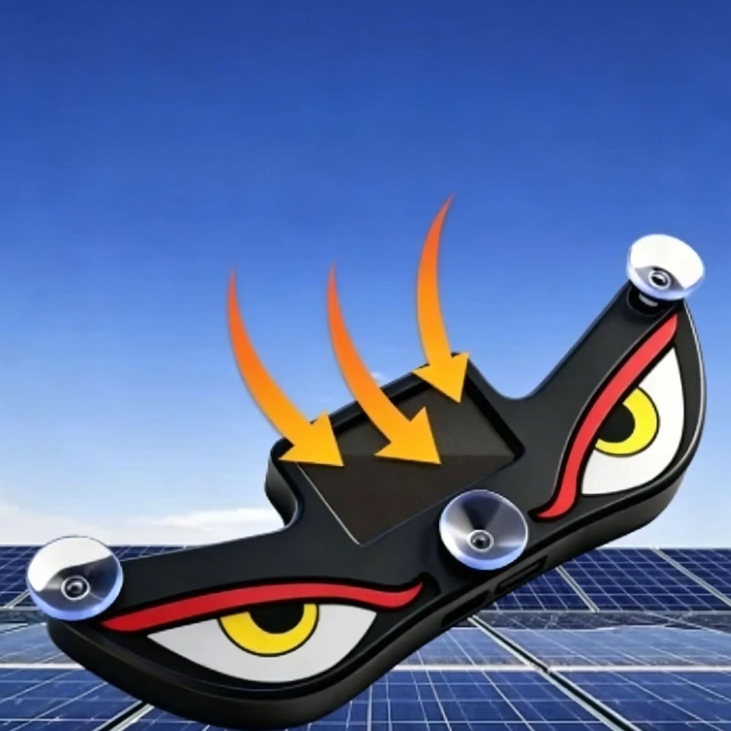 Solar Demon Eye LED Car Window Light – Motion Activated Scary Eyes Sticker, Waterproof Auto Exterior Decoration