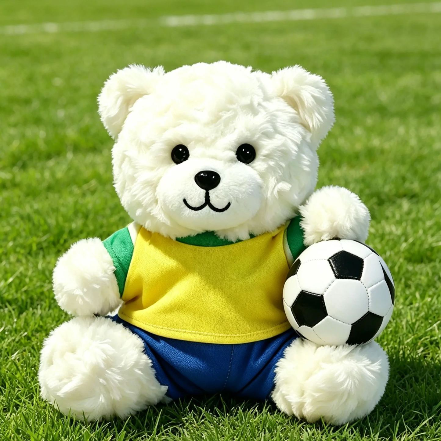 Personalized Football Bear Plush Doll Cute Soccer Team Teddy Bear Fan Souvenir Gift - MyFaceSocksAU