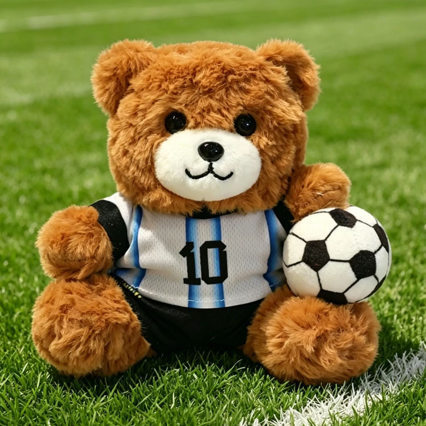Personalized Football Bear Plush Doll Cute Soccer Team Teddy Bear Fan Souvenir Gift - MyFaceSocksAU