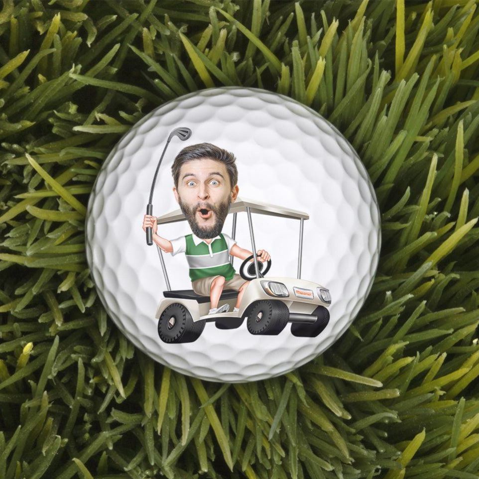 If Found Please Hit Better Than Custom Name Did Funny - Personalized Photo Golf Ball - MyFaceSocksAU
