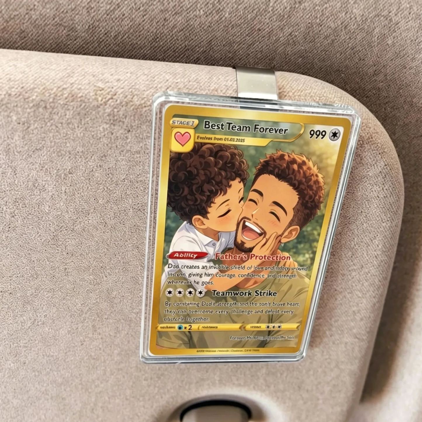 Best Team Ever Trading Card - Personalized Car Visor Clip - MyFaceSocksAU