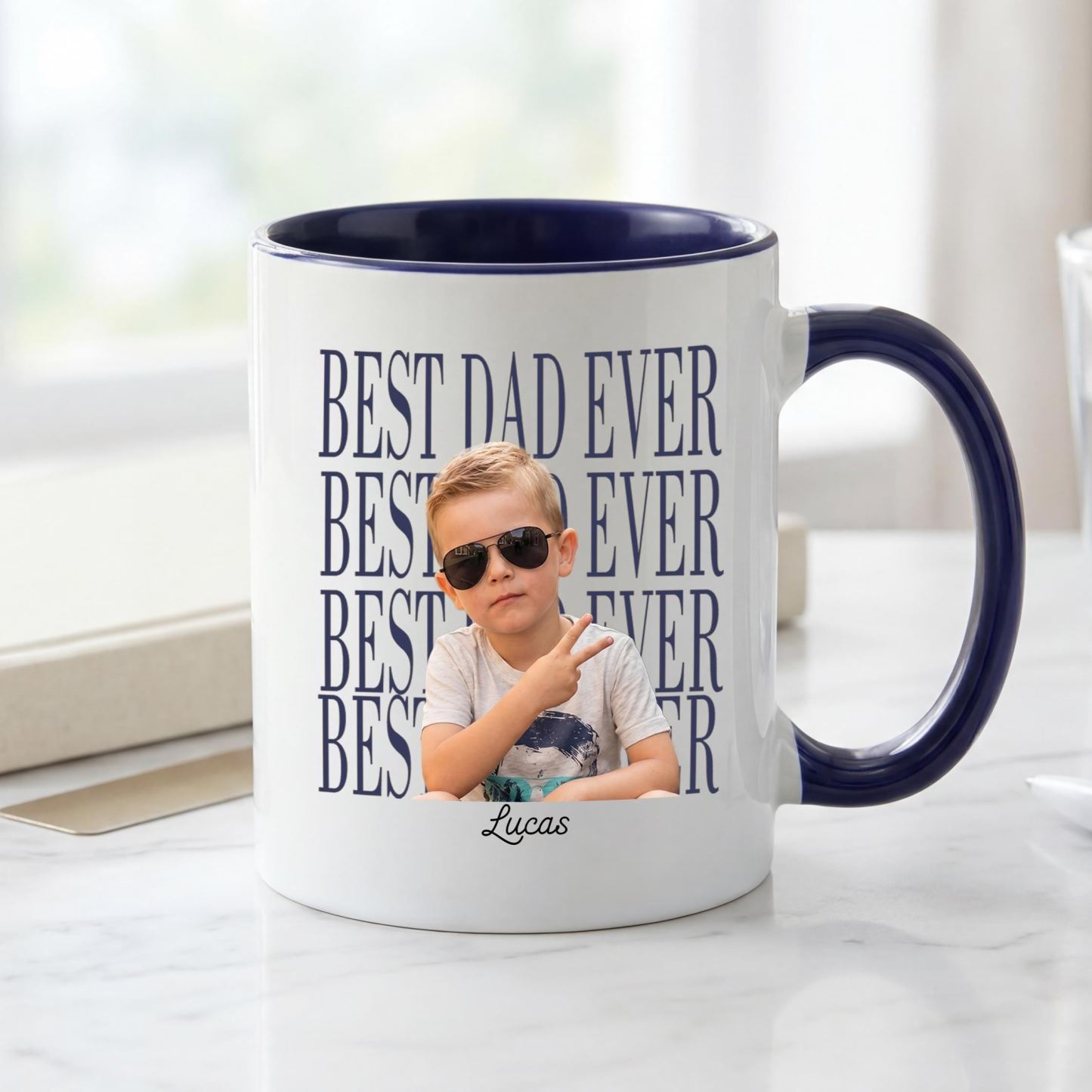Custom Baby Photo Dad Mug,Personalized Best Dad Ever Cup,Father's Day Keepsake,Gift for Dad,Best Dad Ever Mug,Father's Day,New Dad Gift - MyFaceSocksAU