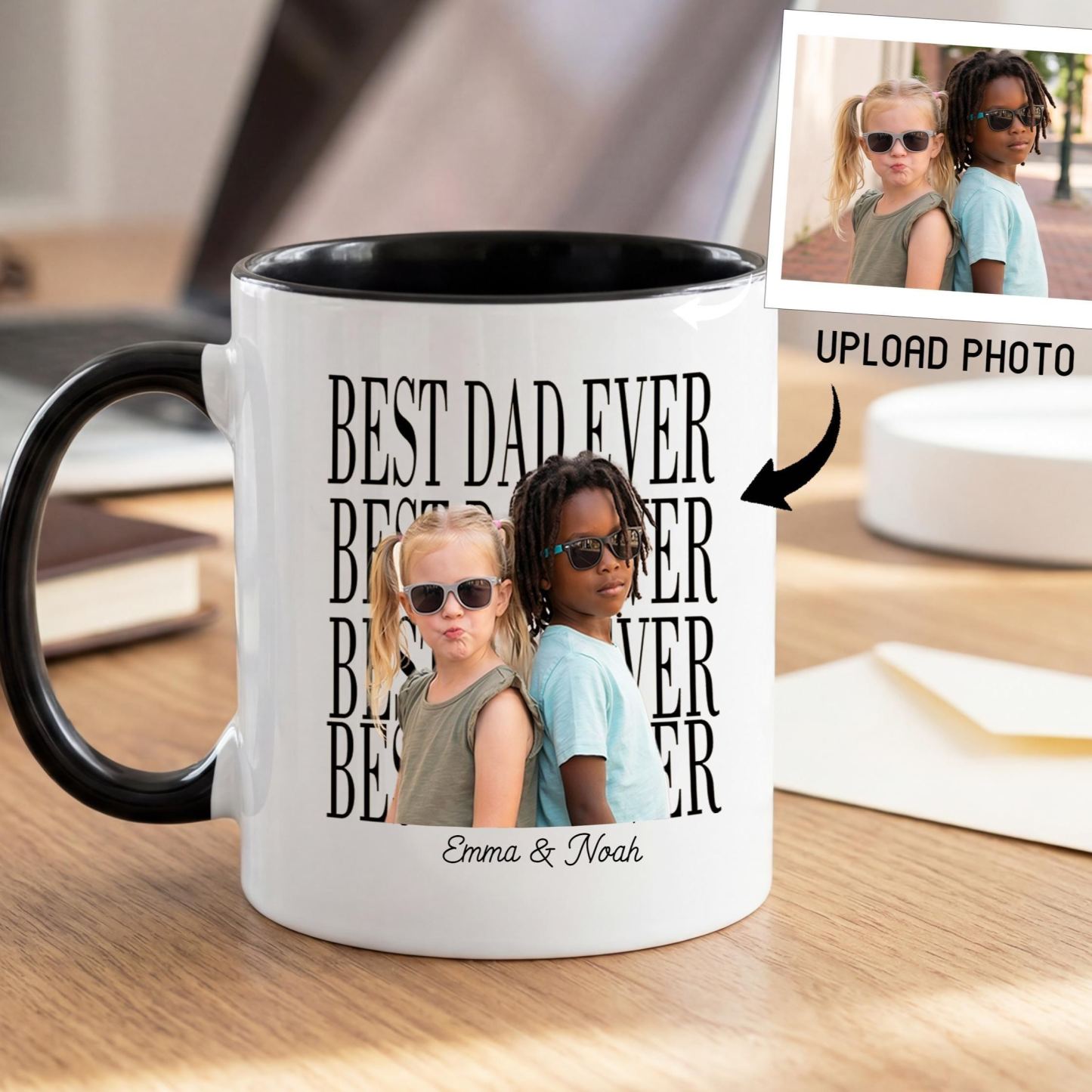 Custom Baby Photo Dad Mug,Personalized Best Dad Ever Cup,Father's Day Keepsake,Gift for Dad,Best Dad Ever Mug,Father's Day,New Dad Gift - MyFaceSocksAU