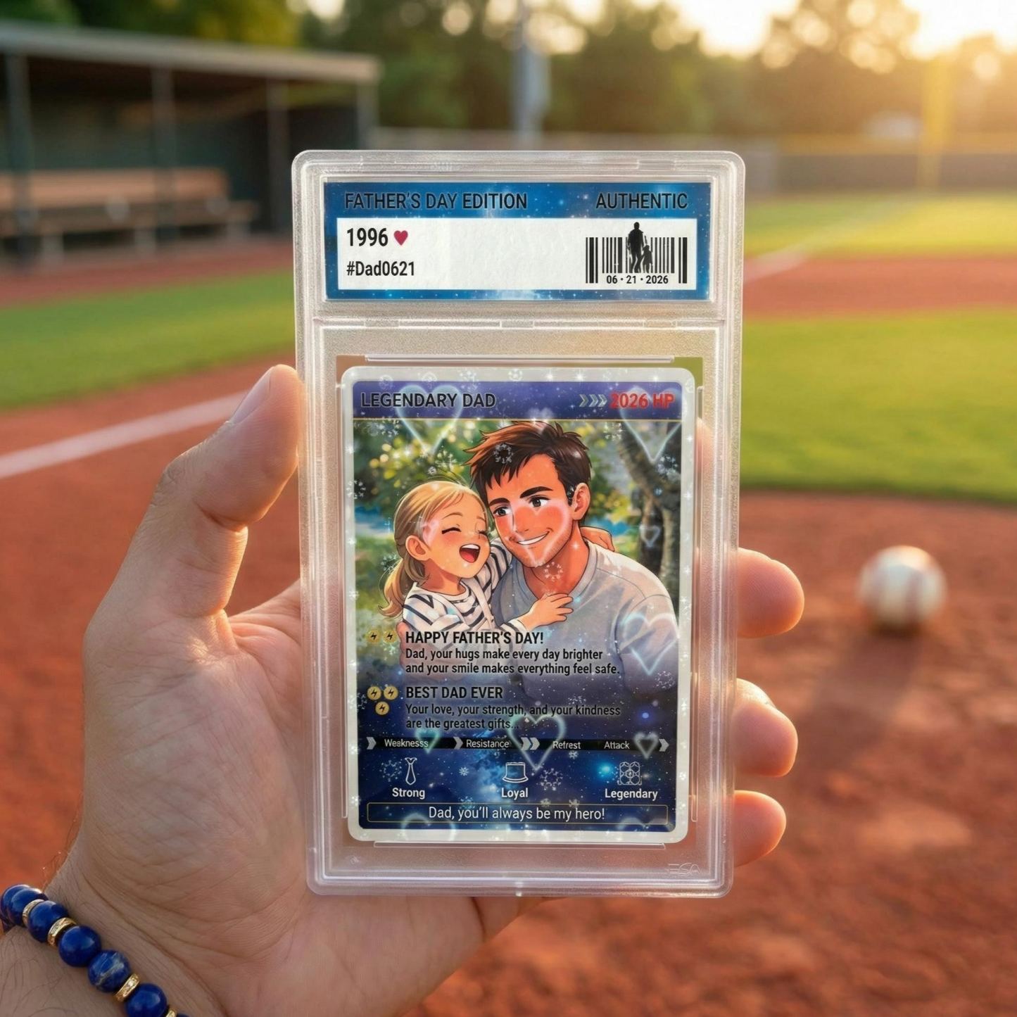 Custom Pokemon Card Dad Gift, Personalized Father Card, Level Dad Card, Father’s Day Gift, Custom Photo Card, Gift for Dad - MyFaceSocksAU