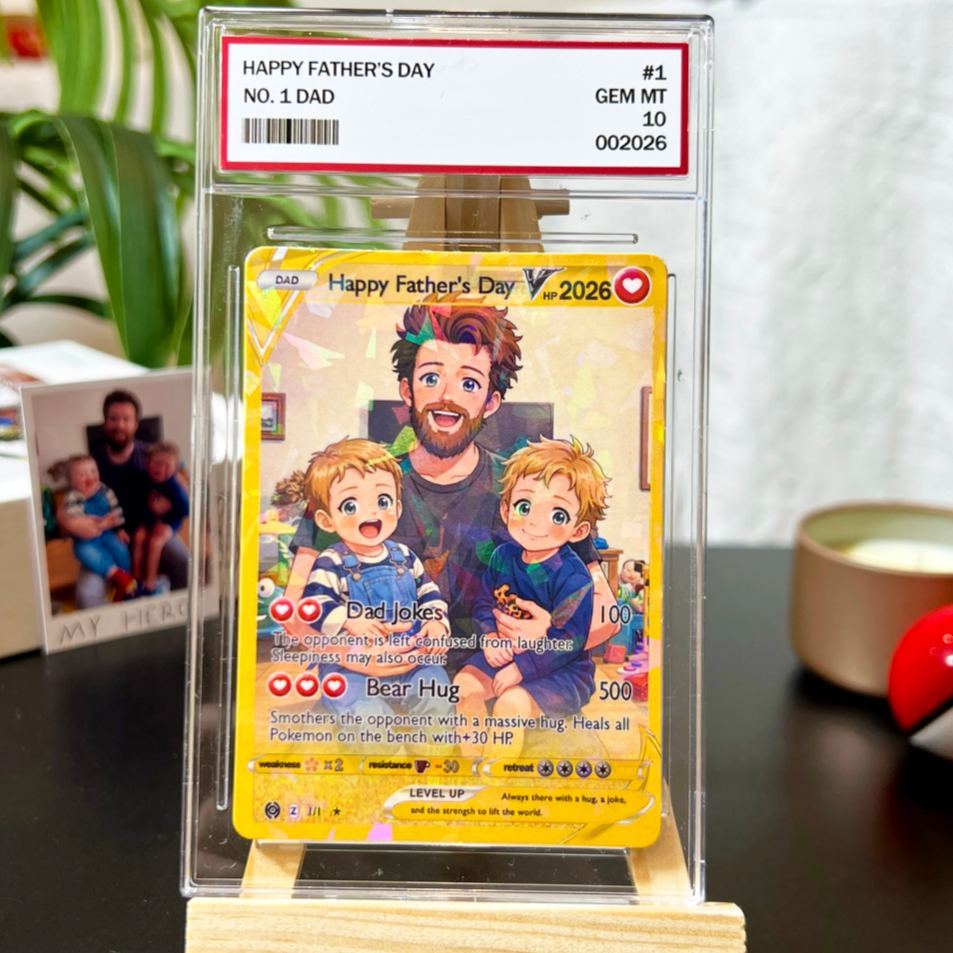 Personalized Photo Anime Card For Father's Day - MyFaceSocksAU