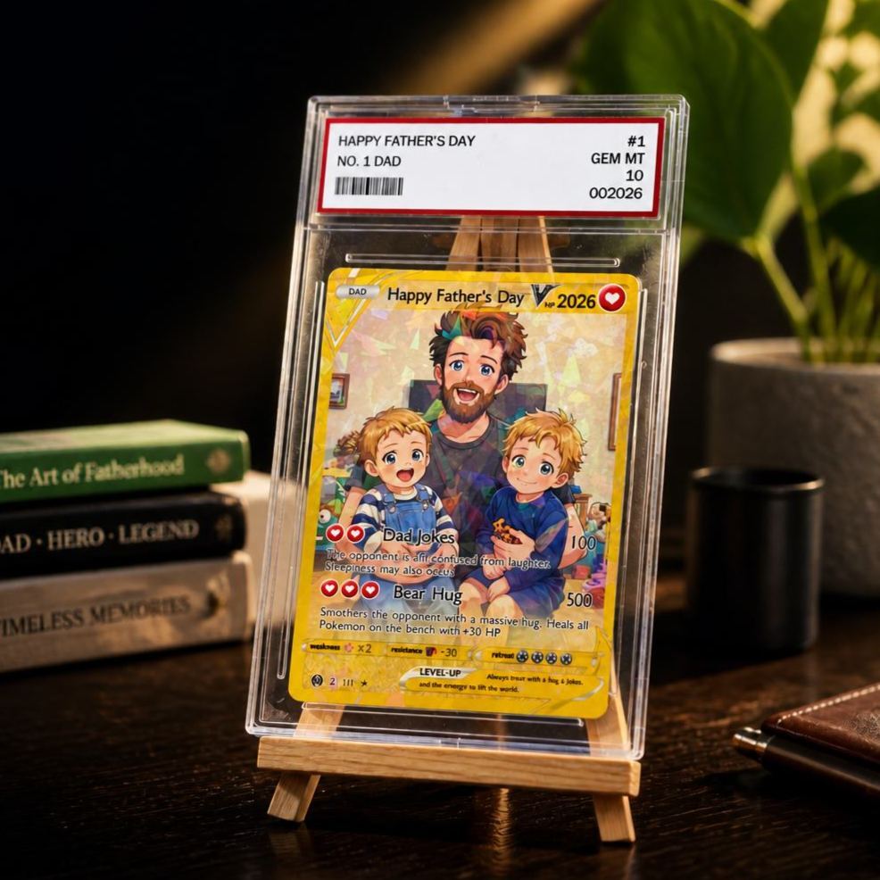 Personalized Photo Anime Card For Father's Day - MyFaceSocksAU
