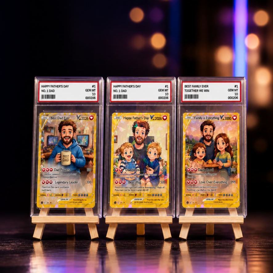 Personalized Photo Anime Card For Father's Day - MyFaceSocksAU