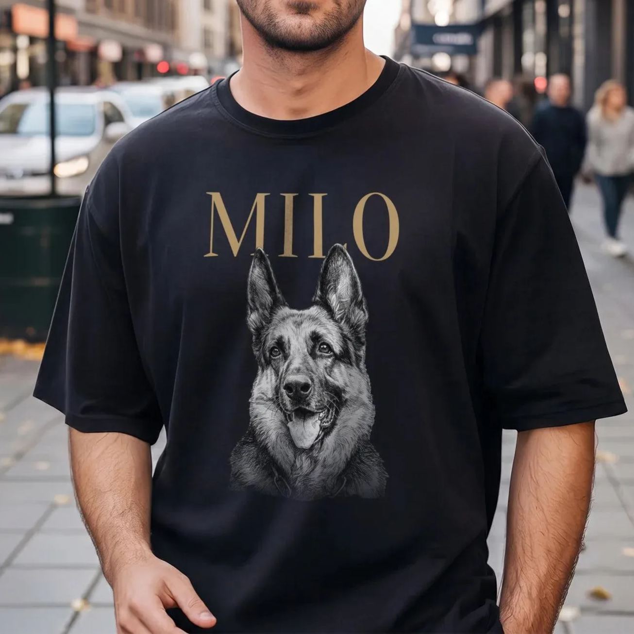 Personalized Pet Photo T-Shirt Custom Dog or Cat Portrait Shirt, Unique Gift for Pet Lovers - MyFaceSocksAU