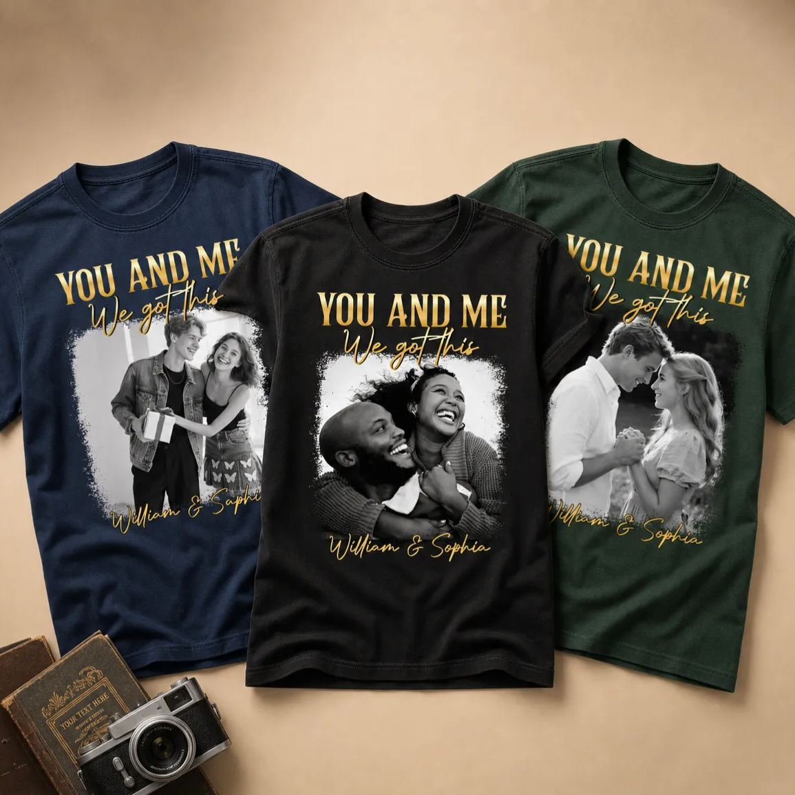 You & Me We Got This Vintage 90s - Personalized Photo Shirt Couple Gift Idea