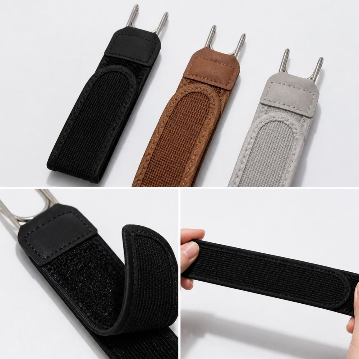 No-Buckle Stretch Belt – Adjustable Hook & Loop Elastic Waist Belt for Jeans, Leggings & Outdoor Activities - MyFaceSocksAU