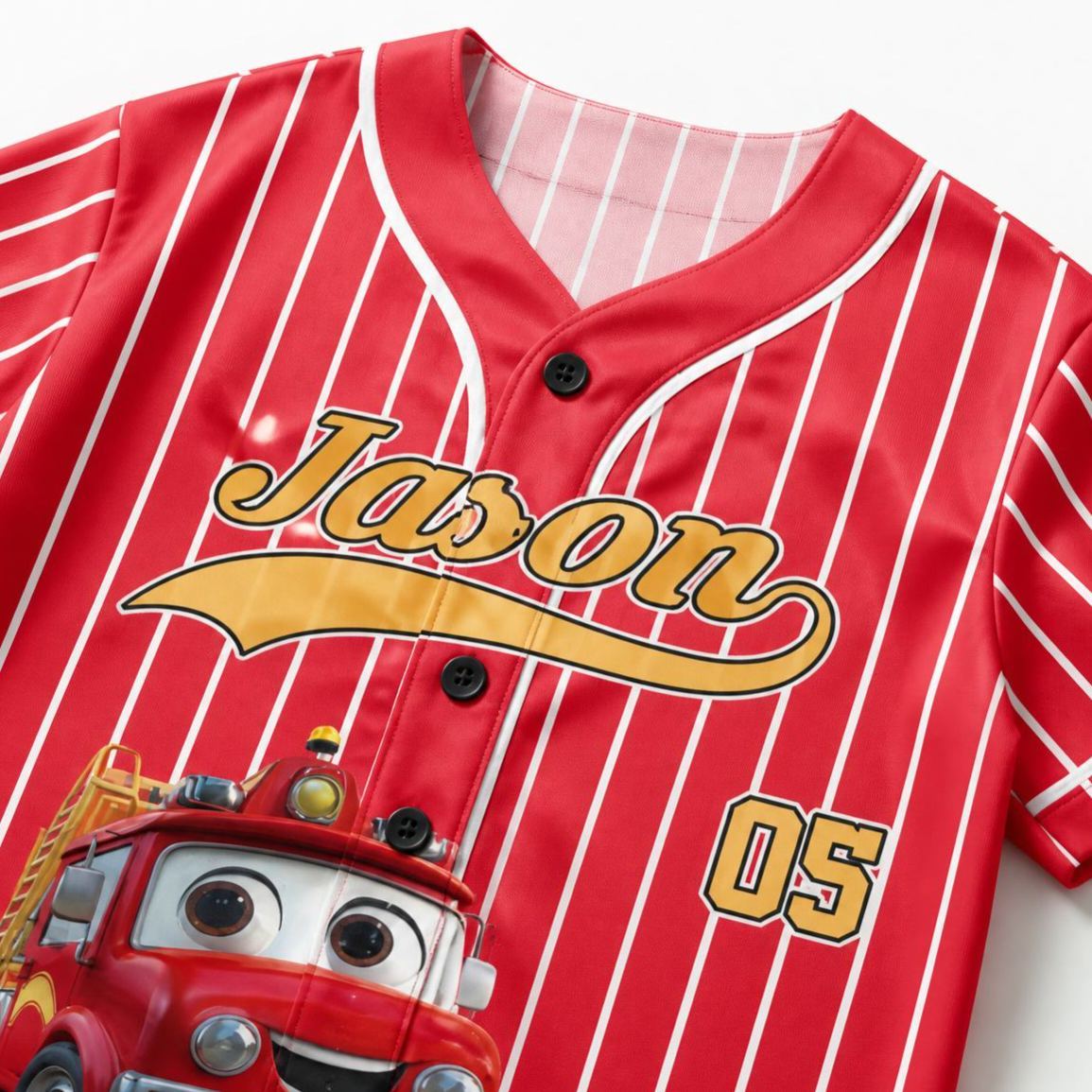 Kid Cartoon Dinosaur Vehicles Personalized Jersey Shirt – Custom Name Kids Sports Tee, Cute Dino Racing Jersey Gift for Boys & Girls - MyFaceSocksAU