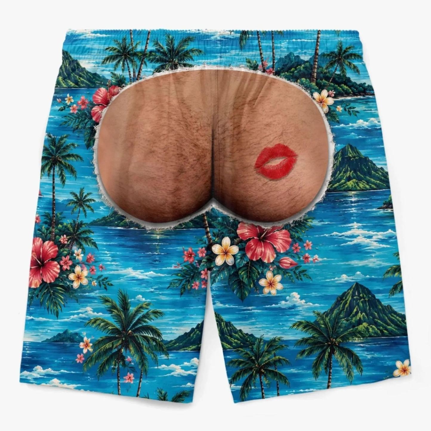 Custom Funny Men Swim Trunks - Personalized Birthday Gifts For Husband, Son, Grandson, Brother, Grandpa, Dad, Yourself - Rear View Approved - MyFaceSocksAU