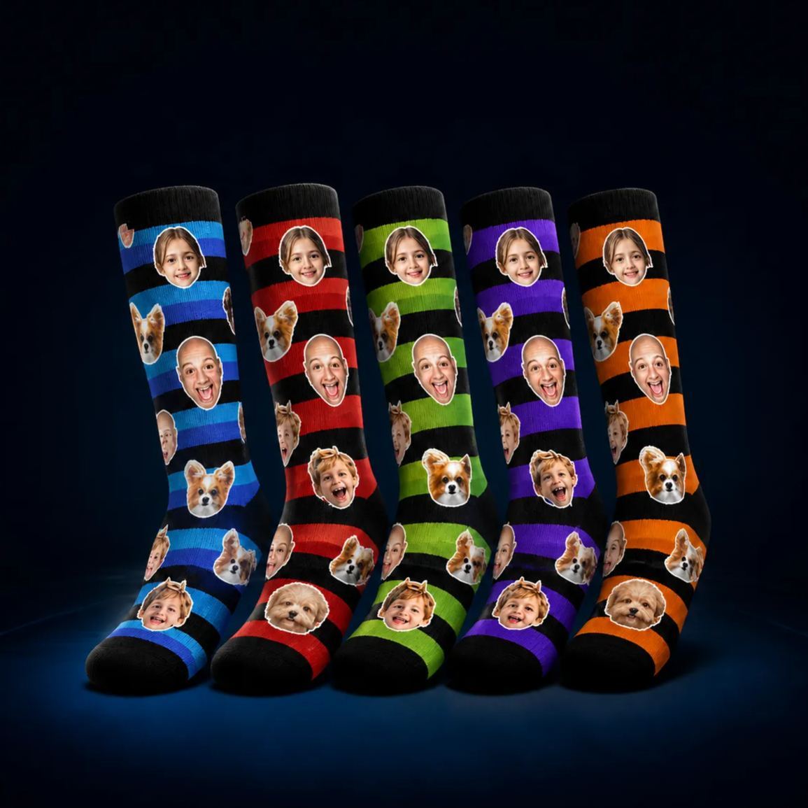 Custom Photo Socks for Dog Mom, Personalized Printed Socks with Your Own Photo, Novelty Socks Gift for Men, Funny Socks with Girl's Face - MyFaceSocksAU