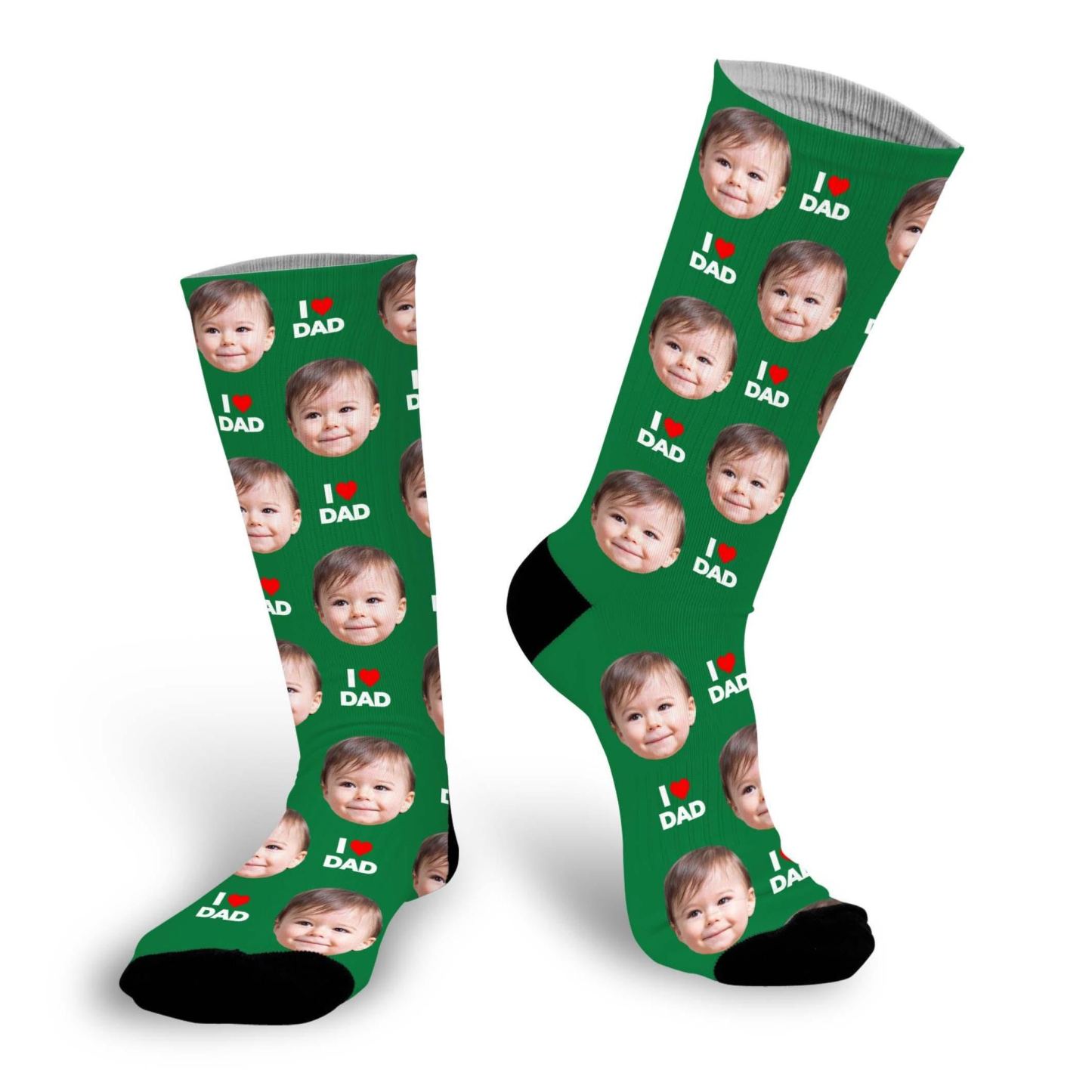 Personalized Dad Socks, Gift For Dad, I Love Dad Socks, Grandpa Gift, Father's Day, Custom Face Socks, Best Dad Ever - MyFaceSocksAU