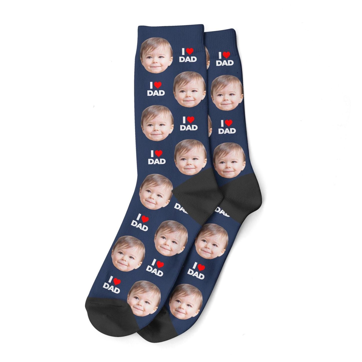 Personalized Dad Socks, Gift For Dad, I Love Dad Socks, Grandpa Gift, Father's Day, Custom Face Socks, Best Dad Ever - MyFaceSocksAU