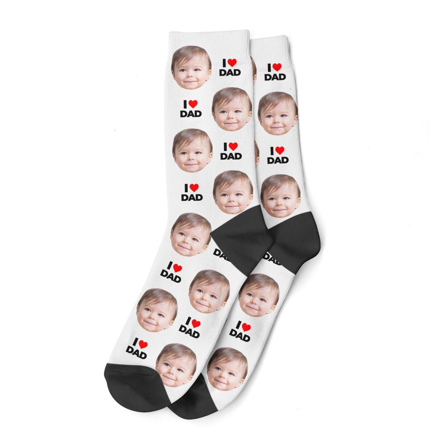 Personalized Dad Socks, Gift For Dad, I Love Dad Socks, Grandpa Gift, Father's Day, Custom Face Socks, Best Dad Ever - MyFaceSocksAU