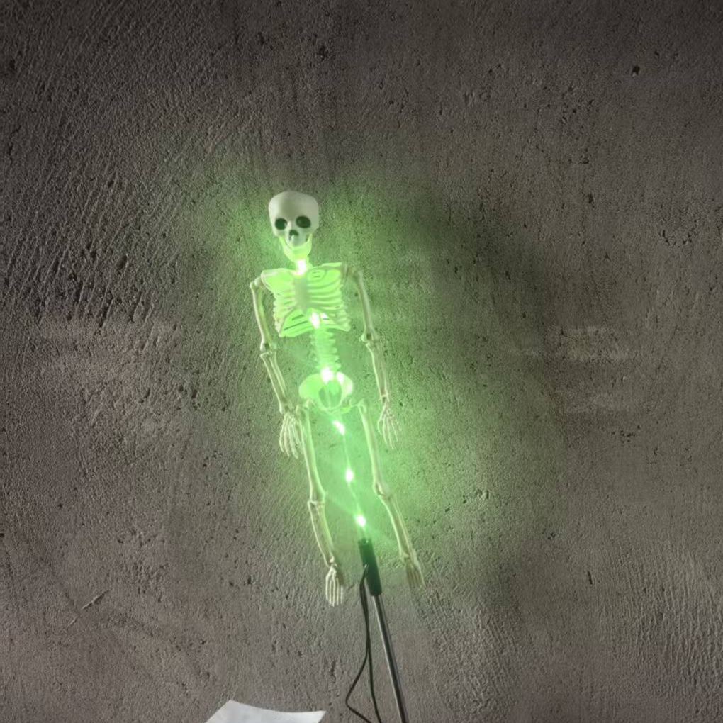 Halloween Solar Skeleton Ground Lights, Waterproof Outdoor Scary Skull Garden Stake Lights, Horror Yard Decorations for Halloween Party, Patio, Lawn & Graveyard Decor - MyFaceSocksAU