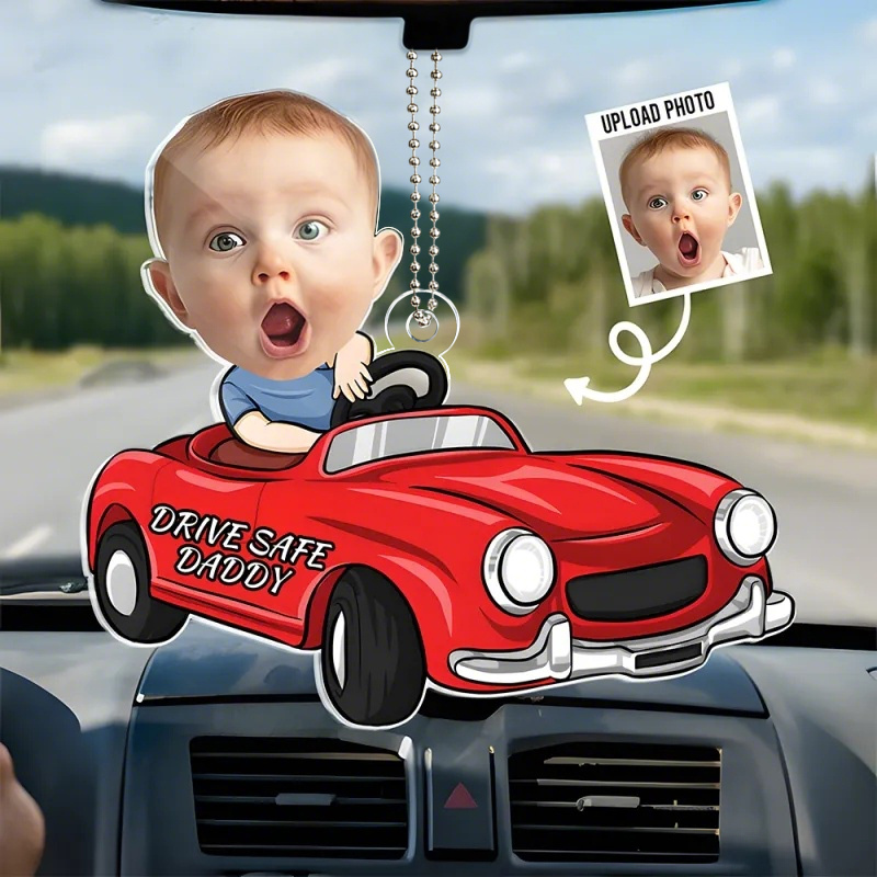 Father's Day Gifts Personalized Custom Car Acrylic Drive Safe Daddy Ornament