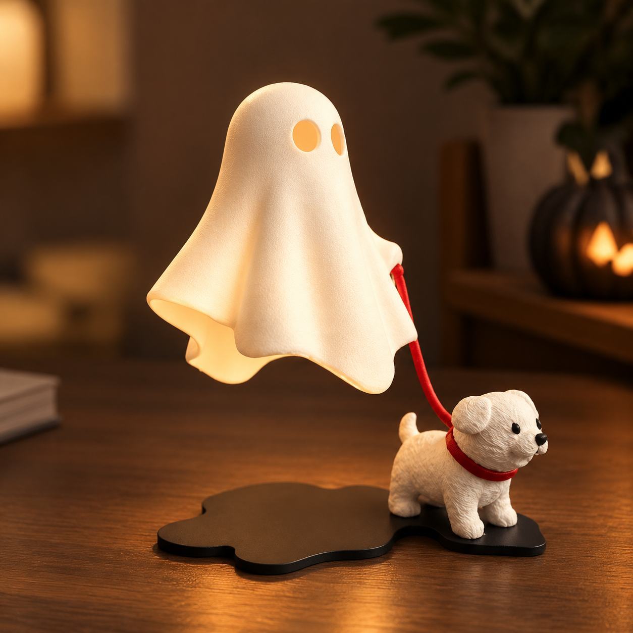 Ghost Walking Dog Lamp 3D Printed Halloween Night Light for Kids & Home Decor - MyFaceSocksAU