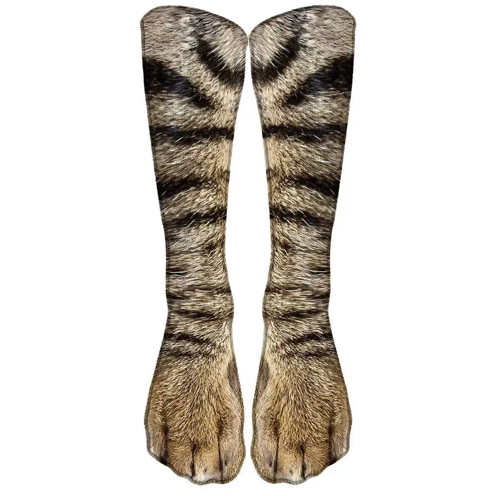 Realistic Animal Paw Print Socks – Lifelike Cat & Dog Claw Effect Novelty Fun Christmas Gift Socks for Pets Lover Kids - MyFaceSocksAU
