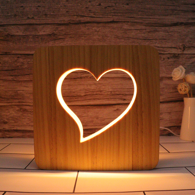 3D Wooden Cross Night Light – Hollow Wood Cross Lamp with Warm White LED, USB Powered Religious Home Decor, Bedside Table & Room Ambient Light - MyFaceSocksAU
