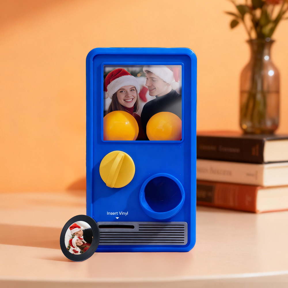 Personalized Music and Photo Music Gachapon Machine Custom Song Mini Record Box Retro Christmas Gifts for Her - MyFaceSocksAU