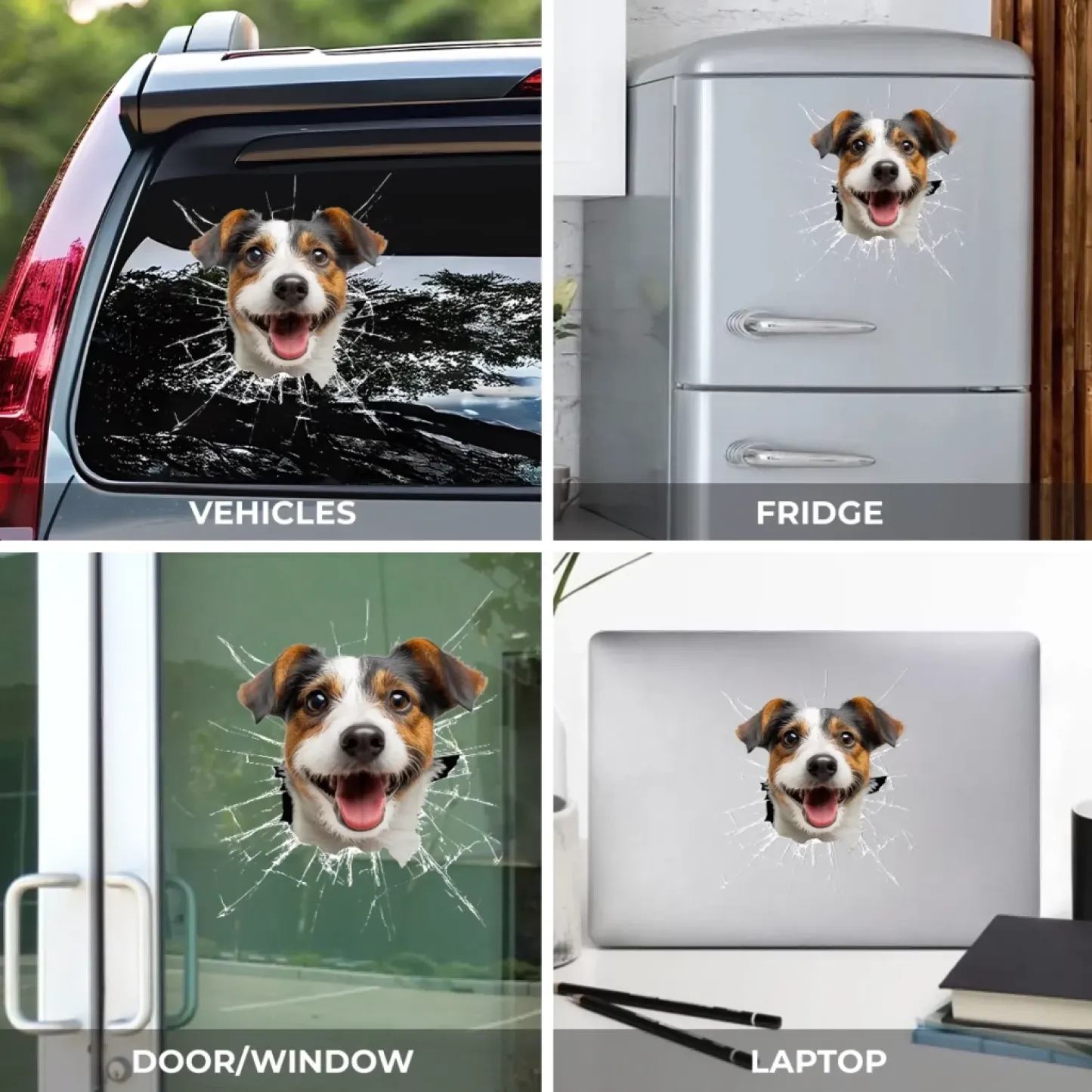 Custom Photo RV Decal - Personalized Birthday Gifts For Dog Cat Lovers, Dog Dad And Mom, Cat Owners - Too Cool To Stay Inside