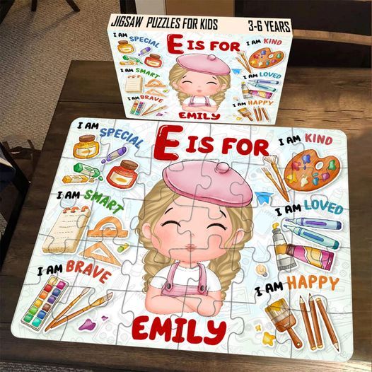 Jigsaw Puzzle Personalized HAPPY BIRTHDAY | Gift For Grandkid - Gift for Kids - Trendy 2024 New 2024 - Personalized Puzzle