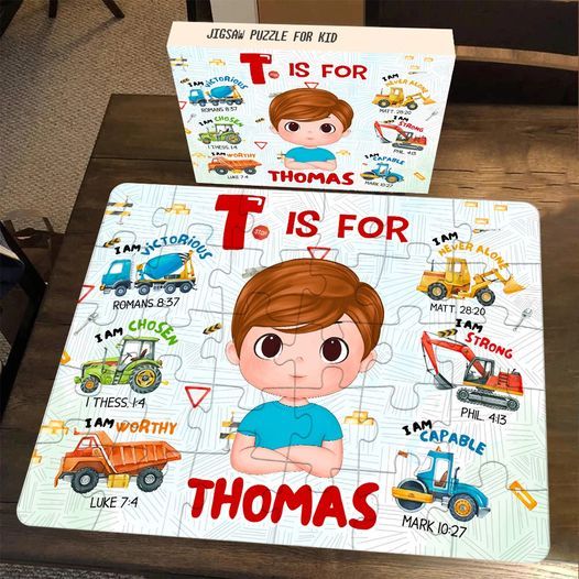 Jigsaw Puzzle Personalized HAPPY BIRTHDAY | Gift For Grandkid - Gift for Kids - Trendy 2024 New 2024 - Personalized Puzzle