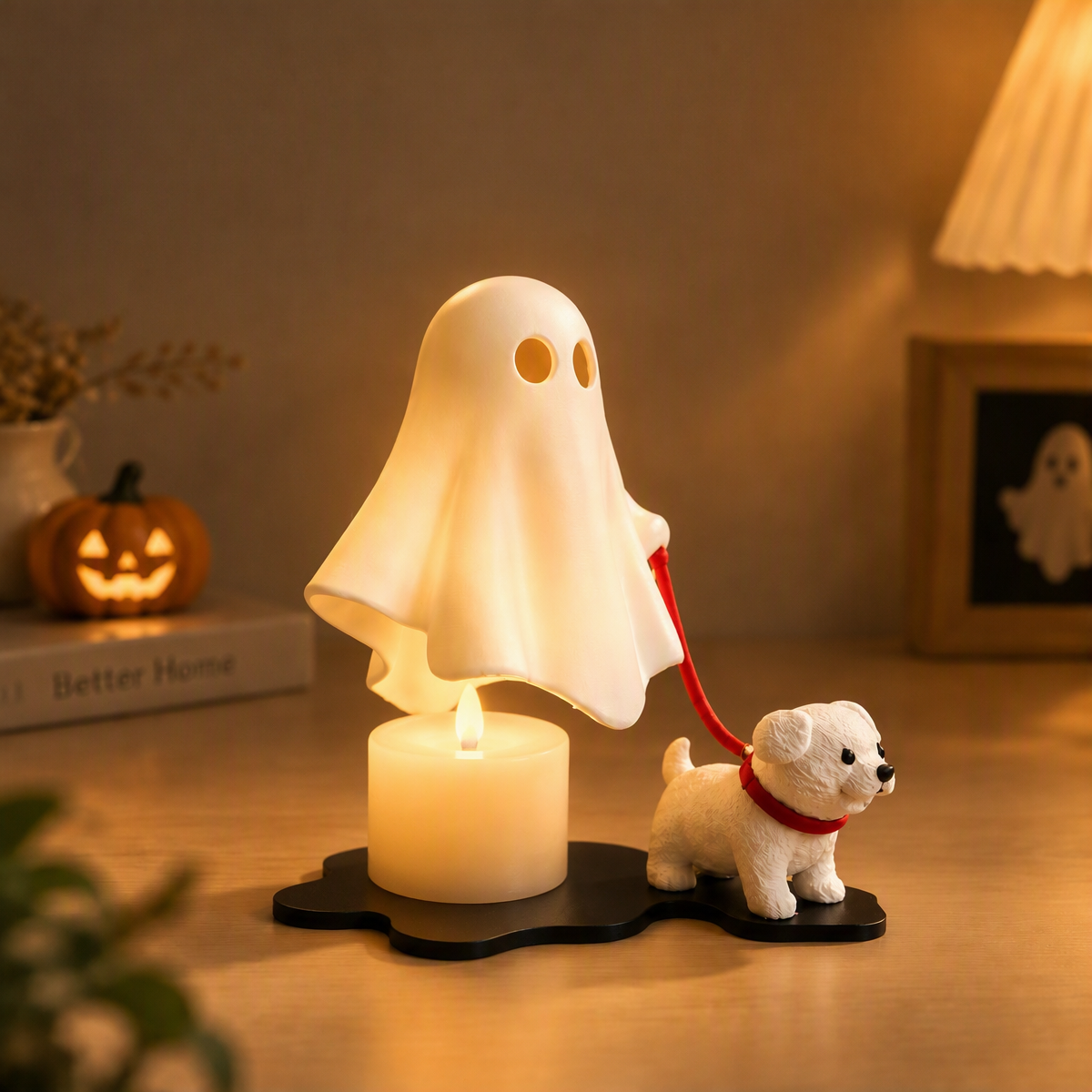 Ghost Walking Dog Lamp 3D Printed Halloween Night Light for Kids & Home Decor - MyFaceSocksAU
