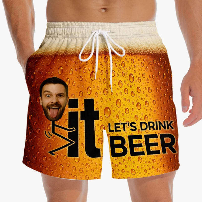 Summer Love, Endless Adventure - Funny Personalized Custom Tropical Hawaiian Aloha Men Beach Shorts - Summer Vacation Gift For Husband Wife, Anniversary - MyFaceSocksAU