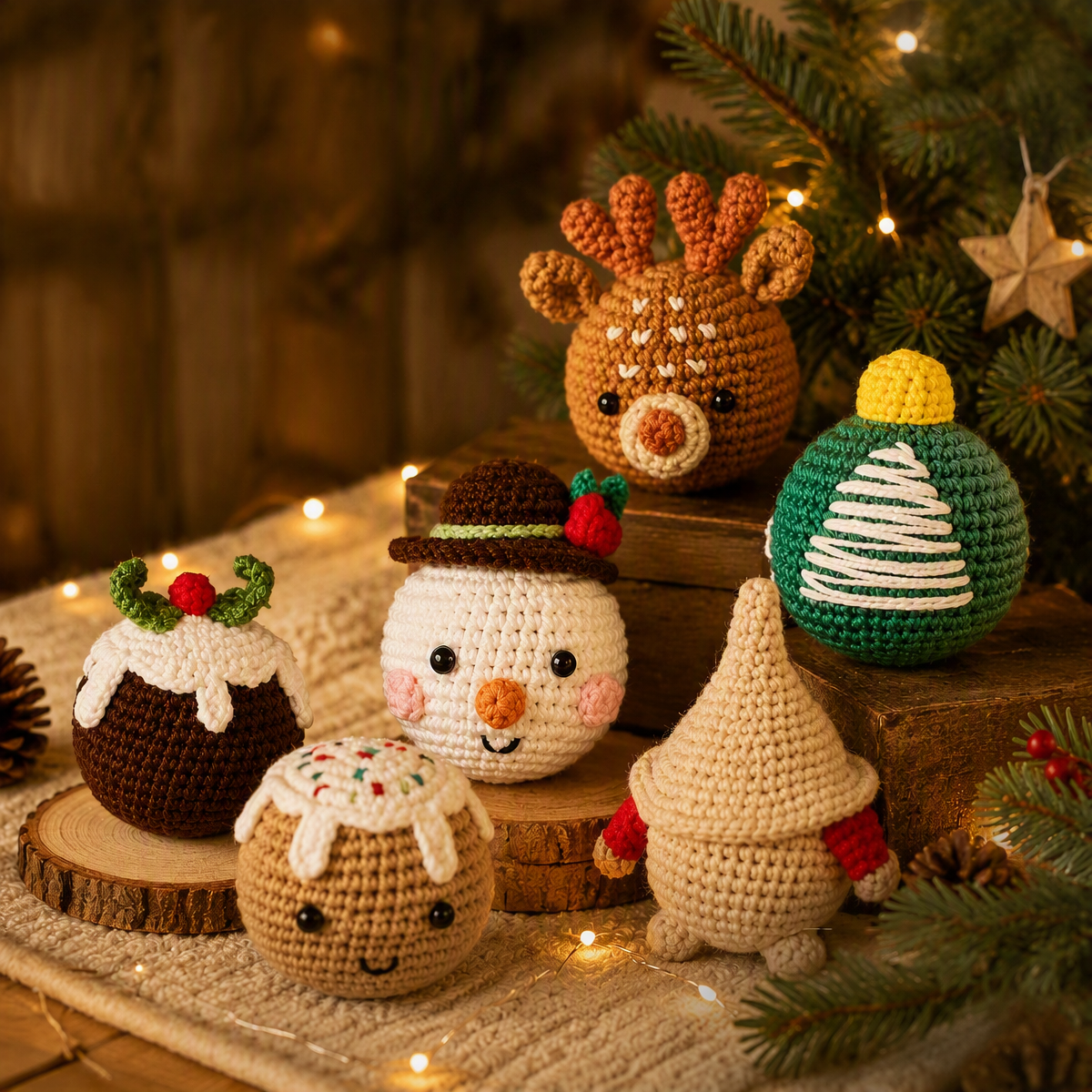 Crochet Christmas Plant Pot Cover – Handmade Holiday Decor for Home & Office - MyFaceSocksAU