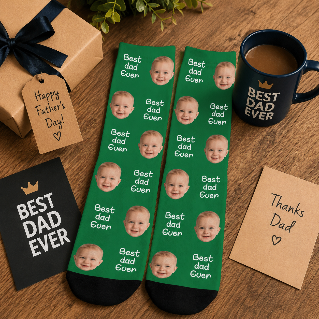 Personalized Dad Theme Socks Father’s Day Pink Socks Custom Dad Socks Gift Socks Father’s Day Socks