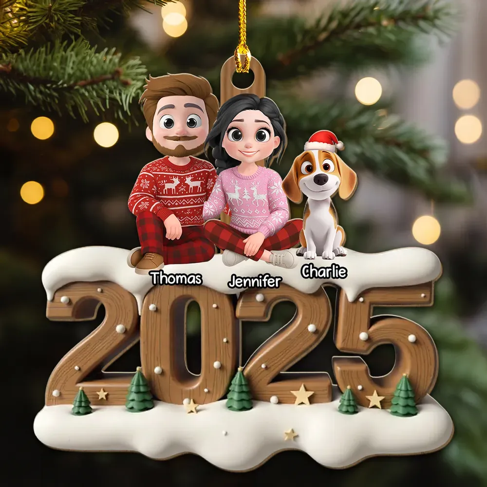 From This Year Onwards - Personalized Custom 3D Effect Wood Ornament - MyFaceSocksAU