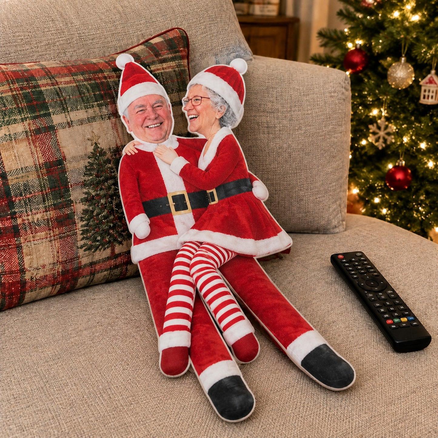 Custom Funny Pet Photo Christmas Plush Doll Gifts For Pet Lovers • My Merry Pup - Personalized Poseable Plush Doll - MyFaceSocksAU