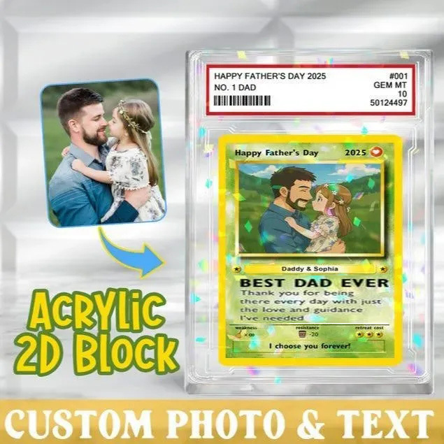 Father's Day Poke Card Custom Poke Card Gift For Dad, Father's Day Gift, Custom Present - MyFaceSocksAU