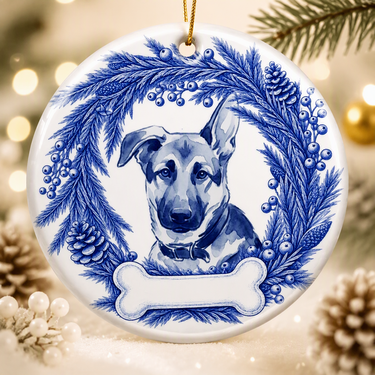 Personalized Pet Christmas Ornament - Custom Name Dog Cat Memorial Gift for Holiday Tree Decor - MyFaceSocksAU