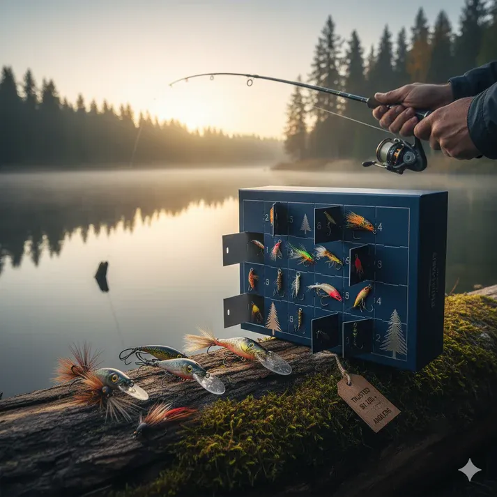 Fishing Advent Calendar – 24-Piece Fishing Lure Gift Set, Holiday Blind Box for Christmas & New Year - MyFaceSocksAU
